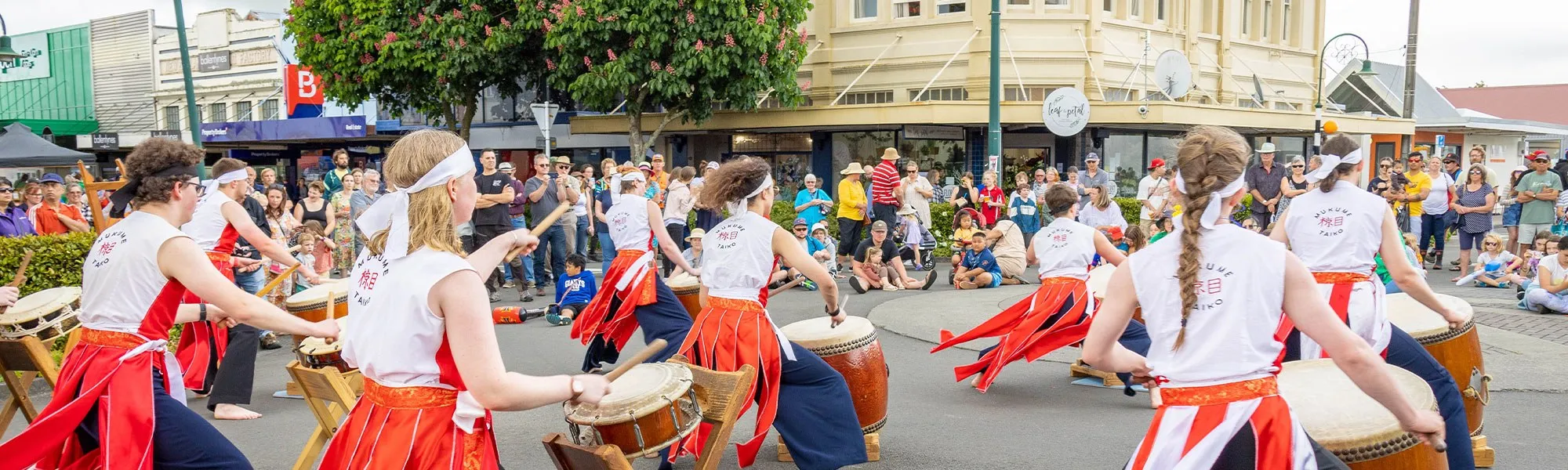 Marton market day japanese drums