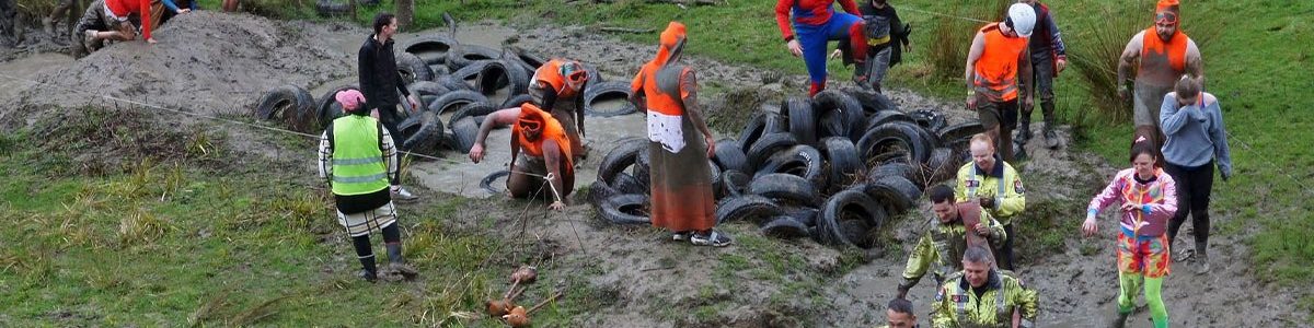 The mudder mud tyre obstacle